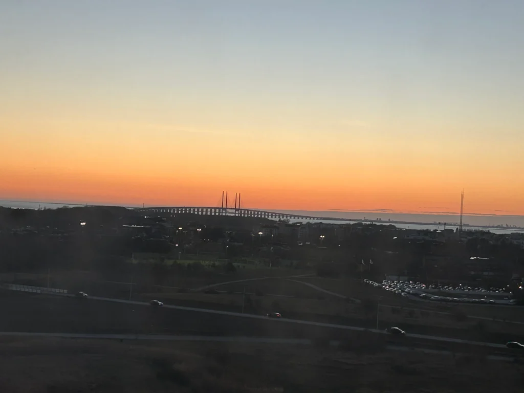 En vacker solnedgång över Öresund