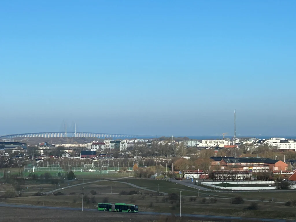 Morgonsol över Malmö